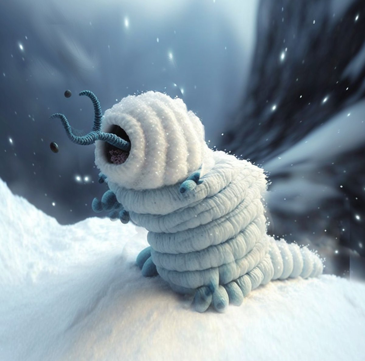 Squidbot_Design's tweet photo. Mountain snow creature #AIArtCommuity #ai #midjouney https://t.co/QprmTr2iJo