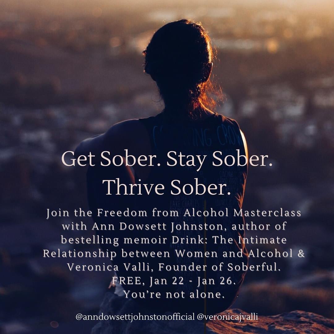 Our Freedom from Alcohol masterclass for women kicks off today at 1PM EST, and runs daily until Friday. Replay link will be made available for those that have registered. Good news: You still have time to register. Free. Link in bio. ❤️ #sober 

go.soberful.com/freedom