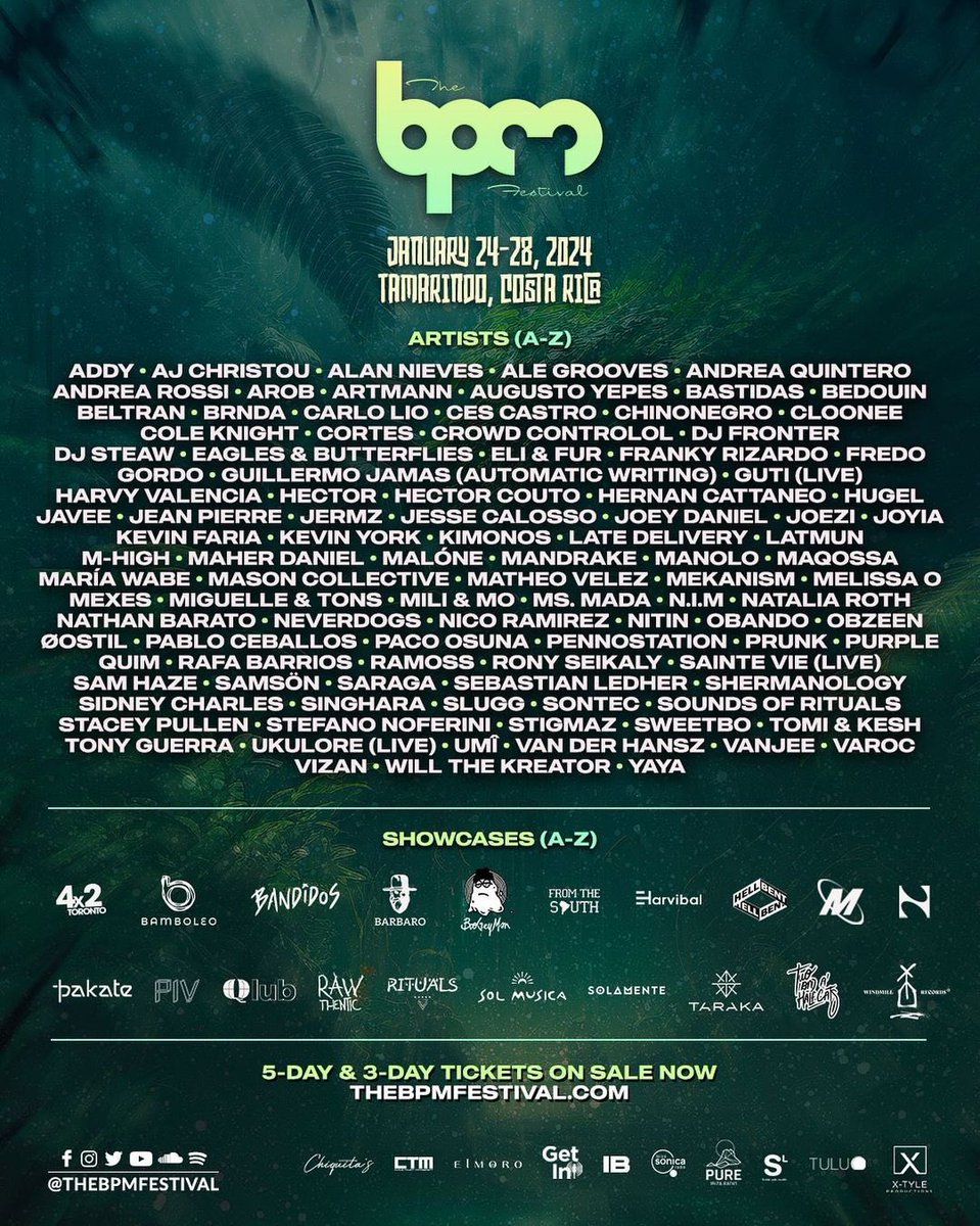 InkaRave's tweet photo. Te traemos el line up oficial para The Bpm Festival.✨¿Cuantos asistirán a esta tremenda fiesta en Costa Rica?🤔 https://t.co/qm7hKBz7sD