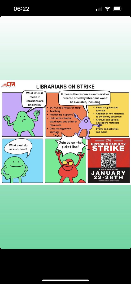 Aliegator's tweet photo. Yโall CSU Librarians, counselors, and coaches are on strike too ๐โ๐พโค๏ธโ๐ฅ #DoBetterCSU #CSUStrike https://t.co/3r413TZ9YE