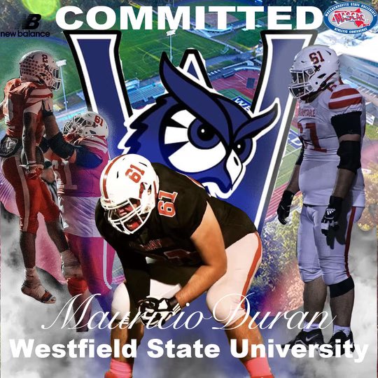 After talking to my family, I am proud and blessed to announce my commitment to the admissions process with Westfield State University. I’d like to thank my family, friends and coaches to shaping me into the man i’ve become. Go Owls 🦉🏈