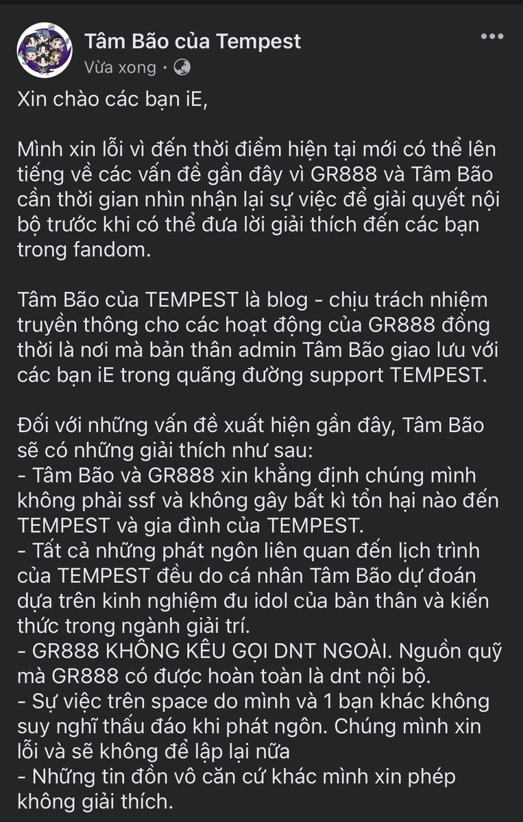 tambaocuatpst's tweet photo. Tâm Bão chân thành xin lỗi vì những lùm xùm gần đây.
Dưới đây là bài viết đầy đủ về những giải thích của mình.
Một lần nữa, mình rất xin lỗi https://t.co/LnXNX05hmg
