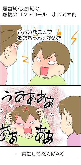 【発達障害っ子の反抗期】感情のコントロールがまじで大変な話 1/3  #漫画が読めるハッシュタグ #漫画 #コミックエッセイ #育児漫画 #育児絵日記 #子育て #自閉症 #発達障害 #ASD