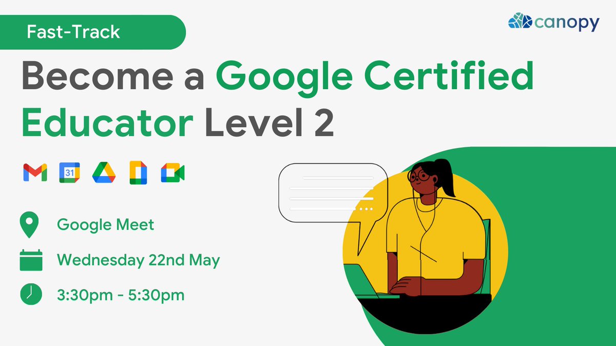 Want to get recognised for your expertise in Google tools by becoming a Google Certified Educator Level 2? 🏆 If you're already an experienced @GoogleForEdu user sign up for our online fast-track session! 🚀 Find out more at canopy.education/events #GoogleEdu