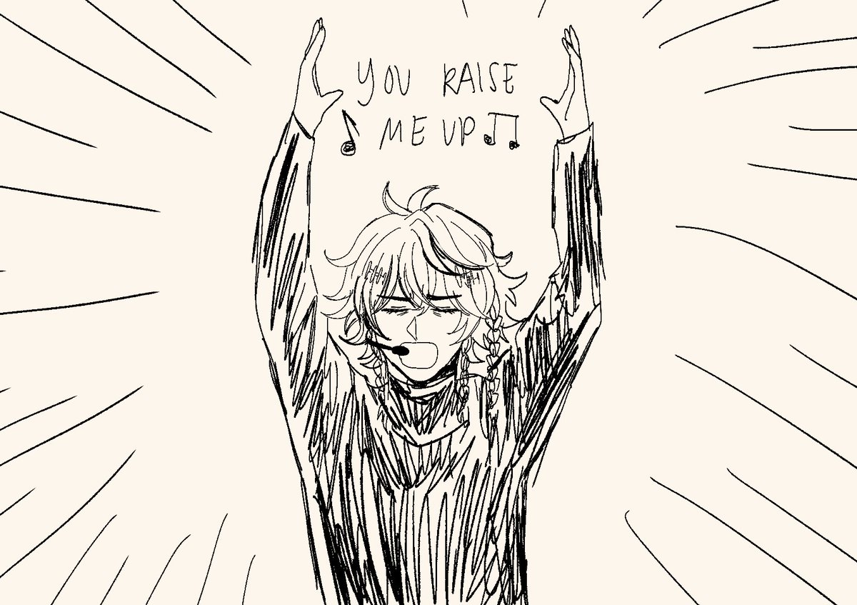 bonus doodle of you raise me up interpretive dance 🕊 #Artavio #OctoSus