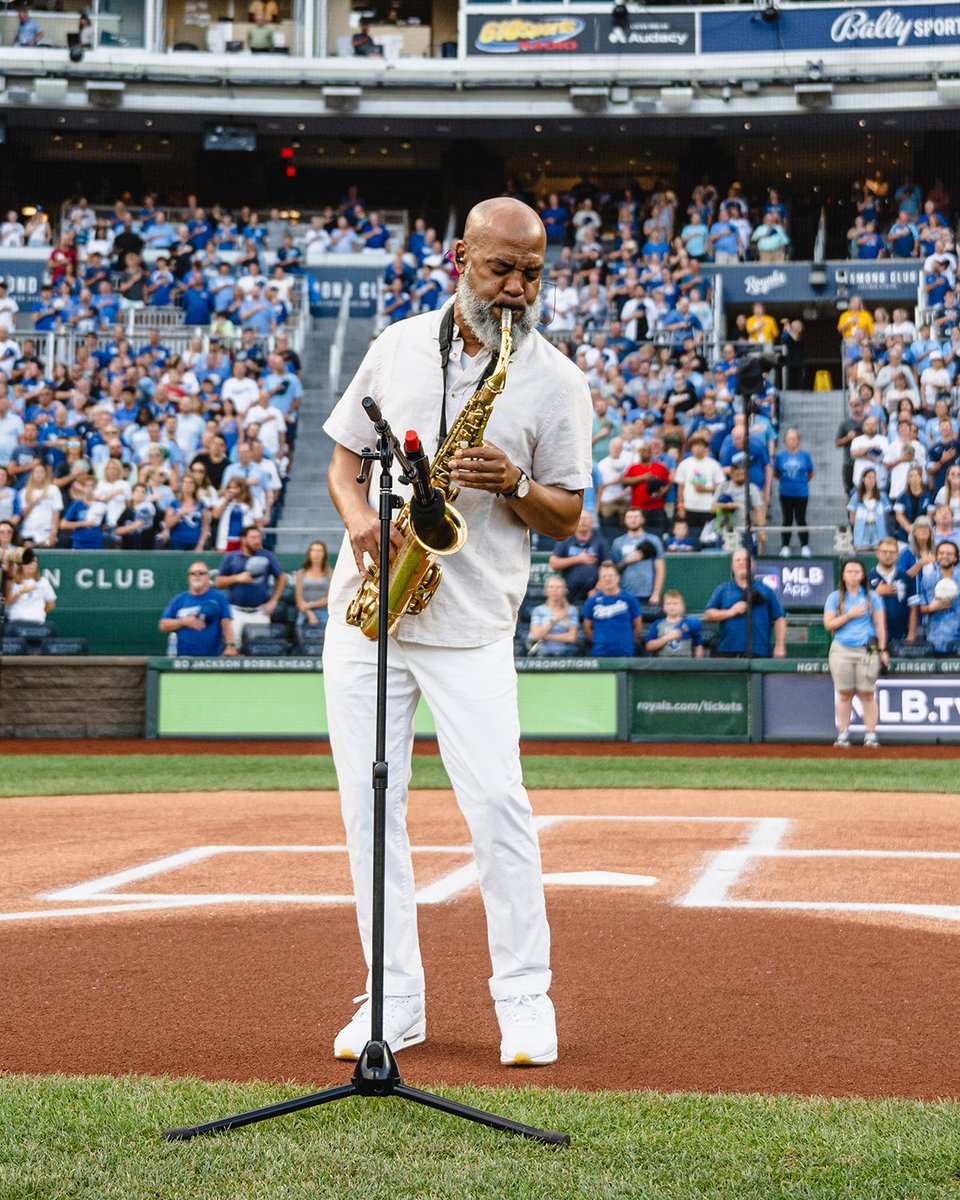 Royals's tweet photo. Do you have talent? 

We’re now accepting auditions for National Anthem and God Bless America performances for the 2024 season.

Apply now: https://t.co/qoBBrJzj1Q https://t.co/wp7wNLYPnM