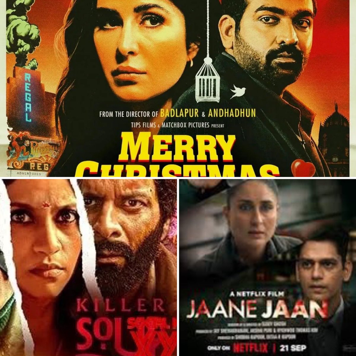 Female actors over 40 are having the best time right now and as a woman on the cusp of 40, this is what I want more of! 

Katrina #MerryChristmas
Kareena #JaaneJaan
Konkona #KillerSoup