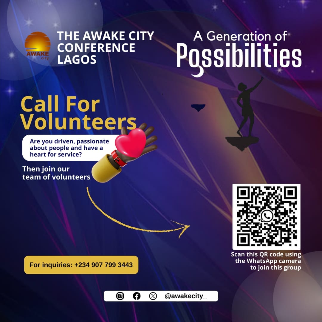 Awakecity_'s tweet photo. #TACC2024 is close by
We are calling for Volunteers who are driven, passionate about people and have a heart of service. 
Will you like to join our Team of Volunteers for TACC 2024?

Scan the Code to join the Volunteers or join via the link

https://t.co/ntUnCqE5uQ https://t.co/WNPNsgo29h