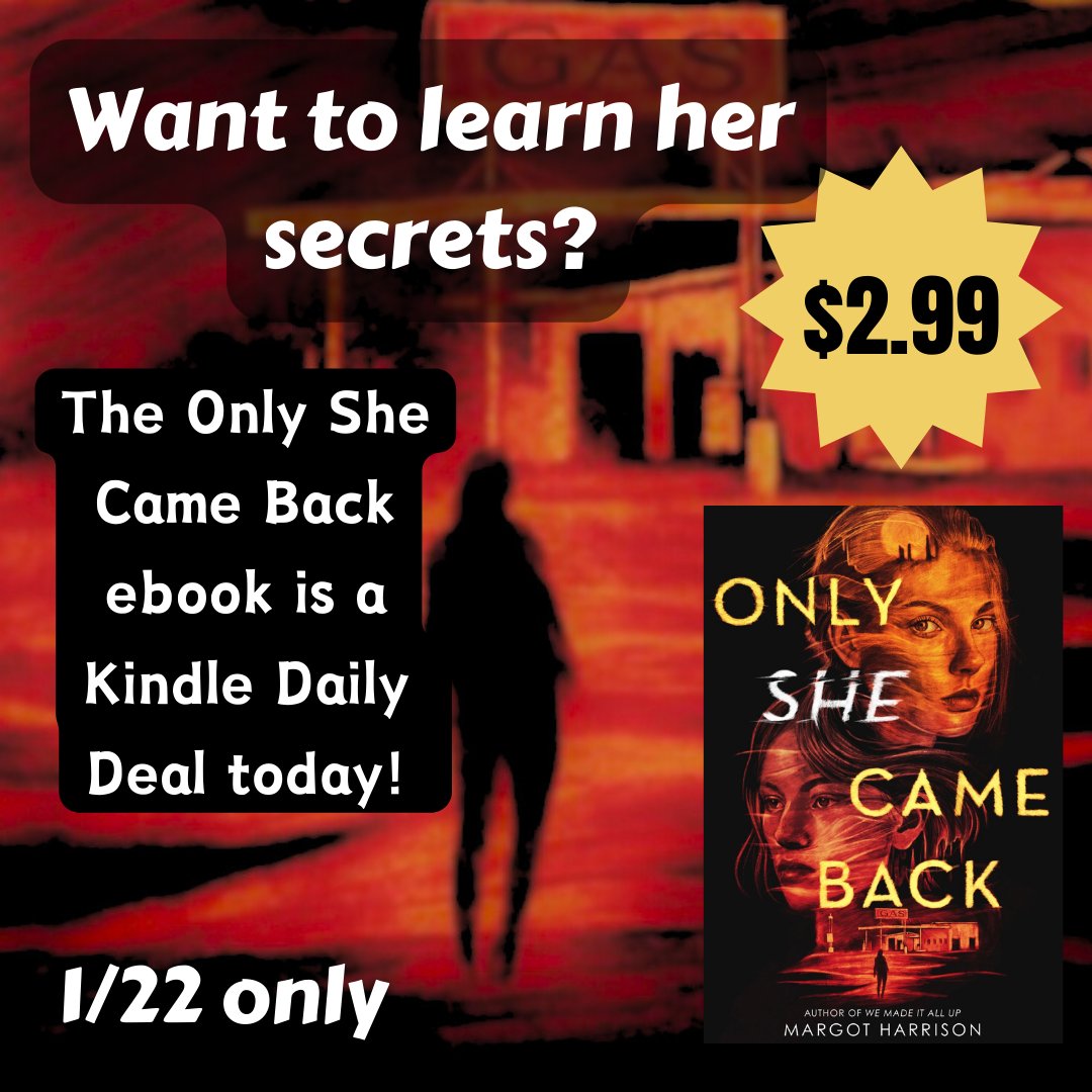 When a wannabe true crime podcaster discovers that the shy girl she knew in high school is the notorious prime suspect in the disappearance of an influencer in a nat’l park… The ONLY SHE CAME BACK ebook is pretty cheap today!