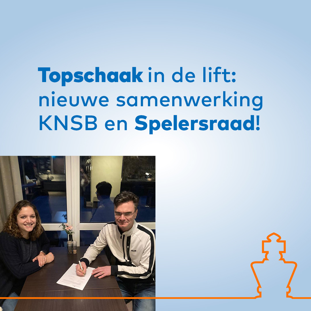schaakbond's tweet photo. 𝗡𝗶𝗲𝘂𝘄𝘀! Wij werken nu samen met een Spelersraad die de belangen behartigt van de topschakers in Nederland. Afgelopen zaterdag ondertekenden onze voorzitter @Biancachess en 𝗚𝗠 𝗟𝗼𝗲𝗸 𝘃𝗮𝗻 𝗪𝗲𝗹𝘆 een samenwerkingsovereenkomst. #schaken #topschaak #spelersraad #nocnsf https://t.co/rd7i6fzosq