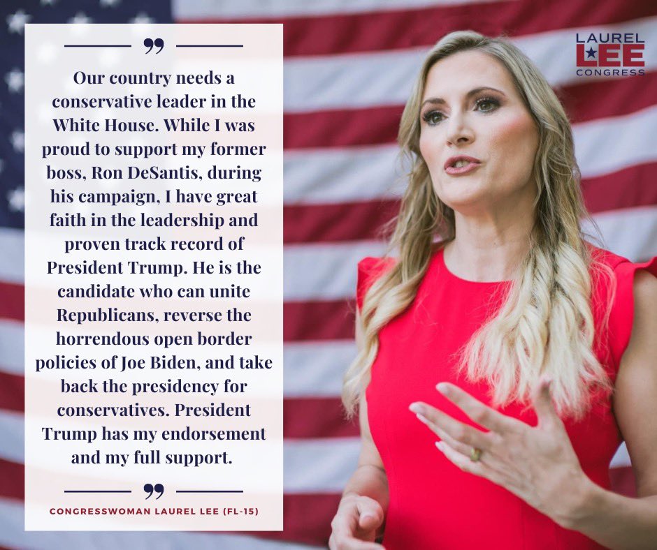 Vote_Laurel's tweet photo. President @realDonaldTrump has my endorsement and my full support. https://t.co/Lwaao7LPXy
