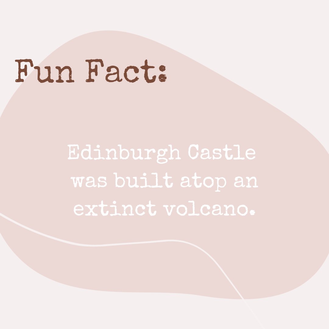 Edinburgh Castle was built on top of a volcanic plug that was formed following an eruption 340 million years ago. 🌋

Worry not! The volcano is not active anymore, and neither are any of Edinburgh’s other extinct volcanoes, such as the one at Calton Hill or Arthur’s Seat.