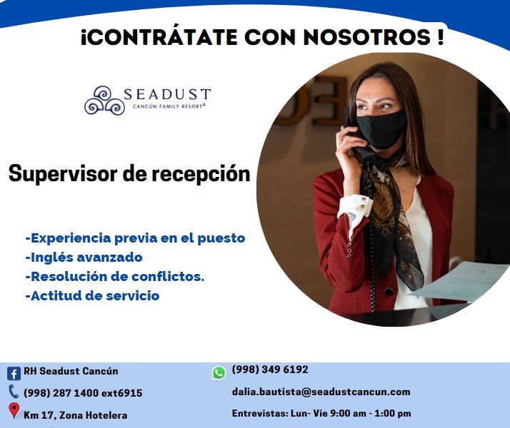 TuRadioCROC's tweet photo. Excelente inicio de semana 
¡ En Hotel #Seadust Necesitan de tu talento  !
Aquí te dejamos la información de las vacantes  para que te comuniques en caso de requerir más datos al respecto: 

#RadioCROC https://t.co/IkjJrG9ZqG