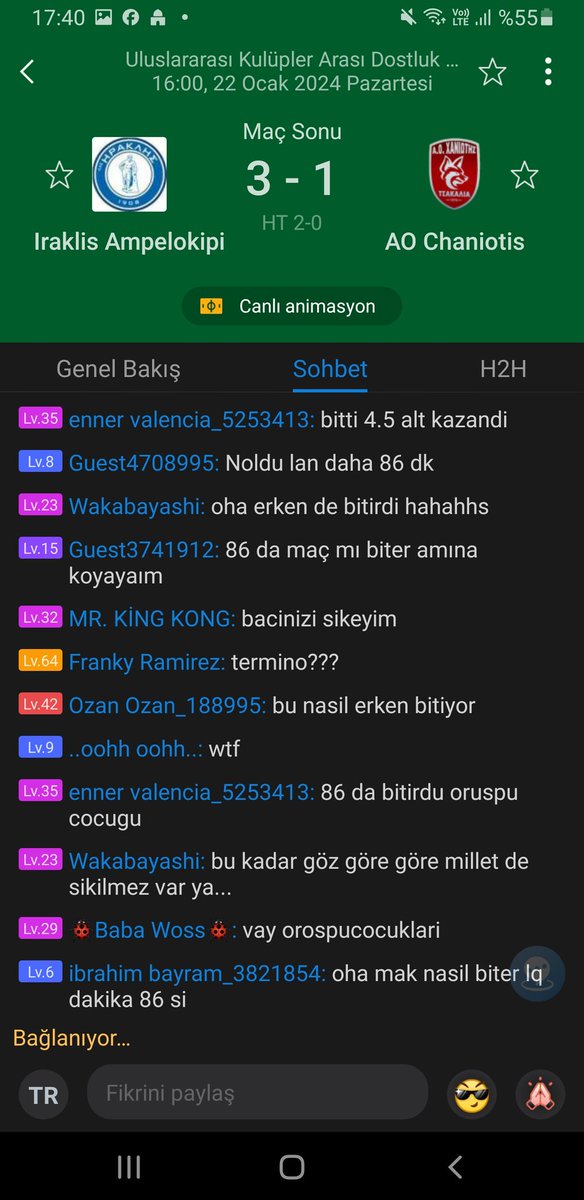 86. Dakikada maç bitirildi lütfen bilmediğiniz bahisleri almayın şike yok diyen var mı 😂😂😂