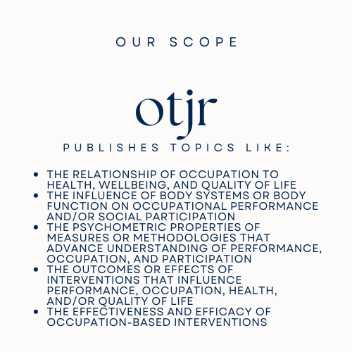OTJRJournal's tweet photo. Allow us to reintroduce ourselves 👋 We want to share OTJR's vision as 2024 kicks off. And if you're as passionate about pushing the boundaries of #OT as we are, seize the chance to submit your work today!
https://t.co/EfgdbeNr4X
#Occupationaltherapy #OTResearch #OTP #OTD #OTRL https://t.co/nsmngJNoAw