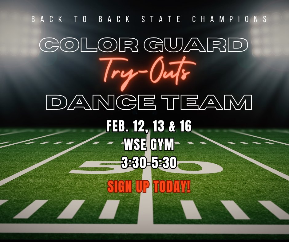 ElizCitySchools's tweet photo. The Betsy Band will be having try outs for our 7 time Division 2 State Champion Color Guard!
This is open to ALL rising  9th through 12th grade students who would like to be a part of our 2024-25 season.https://t.co/XVcKWEaajm
Email any questions to phil.ledford@ecschools.net https://t.co/IUp7RN76uM