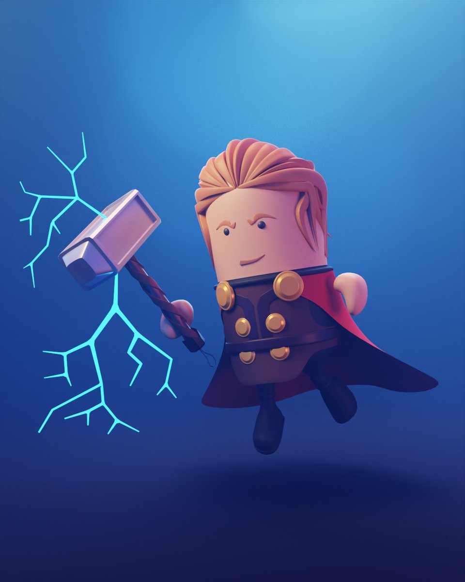 "Who needs Thunder ?"⚡️Thor Lowpoly Character Design created in Blender 3D 🔥
Original Reference- <a href="/polygonrunway/">polygonrunway</a> 
#b3d #blender3d #3dart