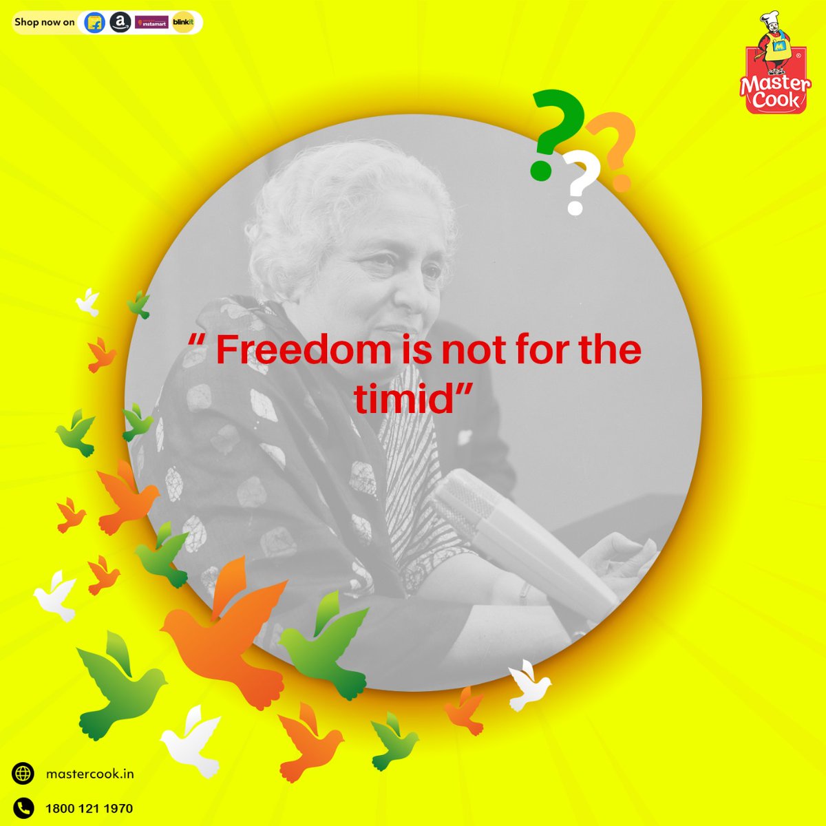 Mastercook_in's tweet photo. Dive into history and guess who uttered these impactful quotes!🥳

Guess which Freedom Fighter has said these wise words. ✨

#food #GuessTheQuote #RepublicDayTrivia #editingapps #trending #lightroom #mastercook #foryoupage #Republicday https://t.co/IL3sp4ZwcF
