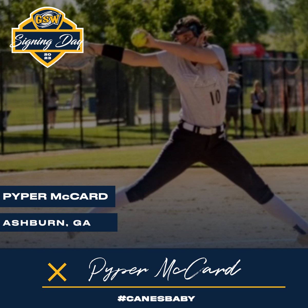 _GSWSoftball's tweet photo. ✍️ Signed. Welcome, Pyper! #canesbaby https://t.co/U66lhl071j