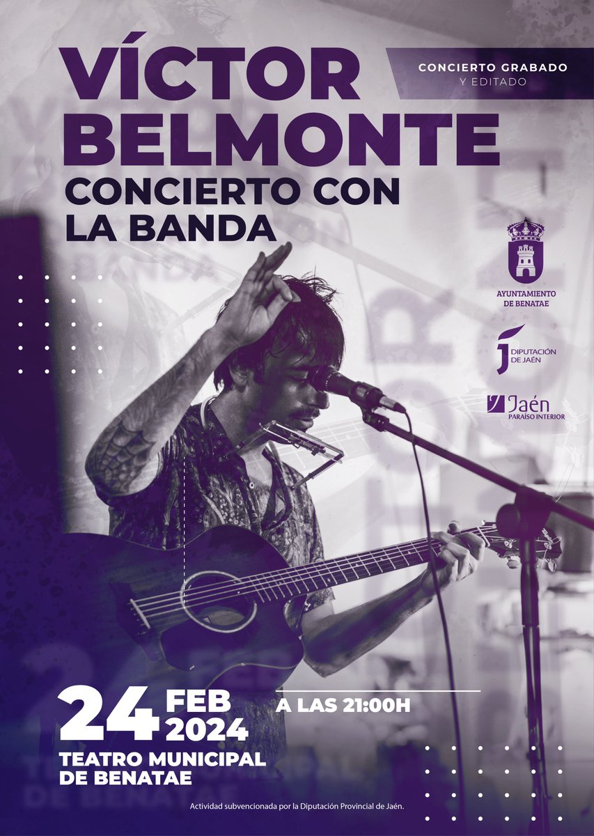 El sábado 24 de Febrero arranca la #GiraFilomena en BENATAE.

*El concierto será grabado en video&amp;audio.

📆 Apetura: 20:30 I Concierto: 21:00
🗺️ Teatro Municipal de Benatae
📜 Entrada libre hasta completar aforo

¡Nos vemos!