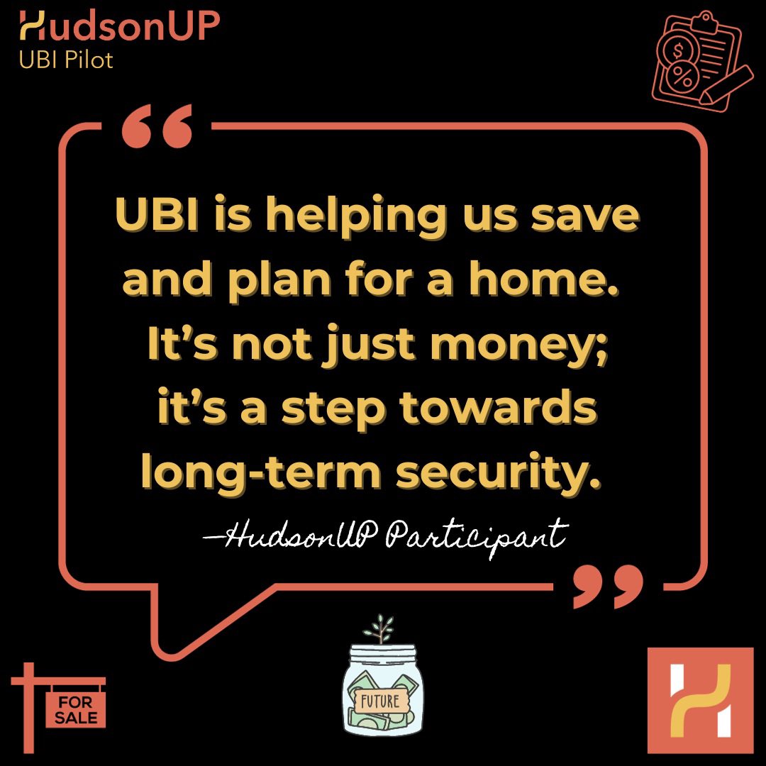 A guaranteed income can help individuals &amp; families survive difficult, temporary circumstances;  it can also allow them the resources necessary to shift their mindset - &amp; their future plans - to include home ownership or entrepreneurship. 

#guaranteedincome #UBI #hudsonNY