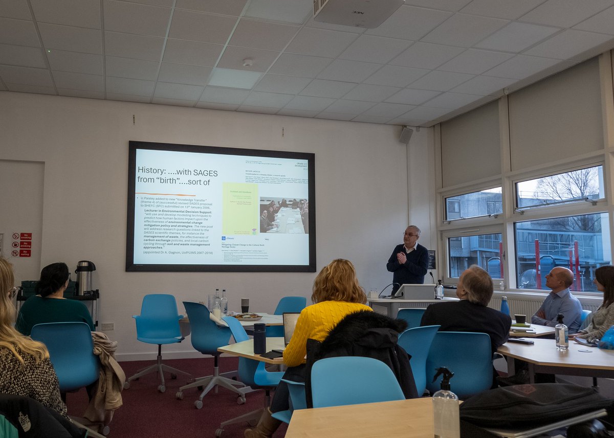 Prof @ASHursthouse welcomes @ScotSAGES Director Prof Matteo Spagnola to @UniWestScotland. The session looked at how the research of @SchoolCEPS & @uwshls relate to SAGES. #UWSResearchMatters