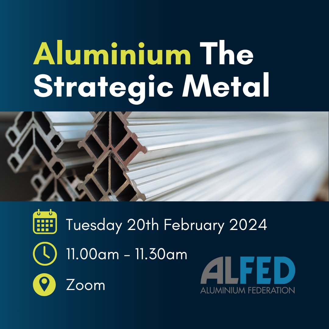 alfedaluminium's tweet photo. Aluminium is the #Metal of the future!
Want to find out why?✅
All will be revealed in our short webinar, hosted by #ALFED Technical Manager, Jan Lukaszewski!
Register now➡️https://t.co/HASTRHiw12
#Aluminium #StrategicMetal #Manufacturing #AluminiumTraining https://t.co/aizlVGHwTc