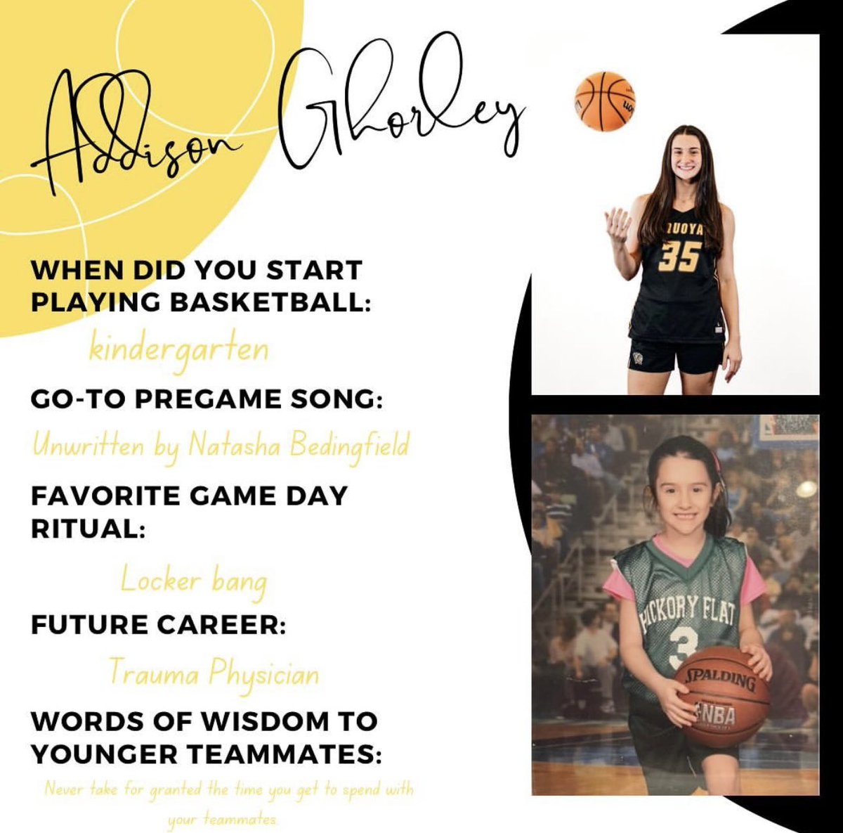 Sequoyah Lady Chiefs (@shsladyhoops) on Twitter photo Leading up to senior night on Friday, we will spotlight feature one of our seniors each day. First up, <a href="/AddisonGhorley/">Addison Ghorley</a>!!
We love you #35🏀🫶🏻 Leading up to senior night on Friday, we will spotlight feature one of our seniors each day. First up, <a href="/AddisonGhorley/">Addison Ghorley</a>!!
We love you #35🏀🫶🏻