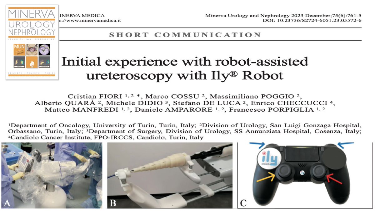 EnricoCheccucci's tweet photo. 🤖#Robotic era has started also for #endourology! #IlyRobot is easy to use, ergonomic and help the stone fragmentation @MUN_journal @PorpigliaF 
👉https://t.co/wkn5P9hD1a https://t.co/DuhqUOscgg