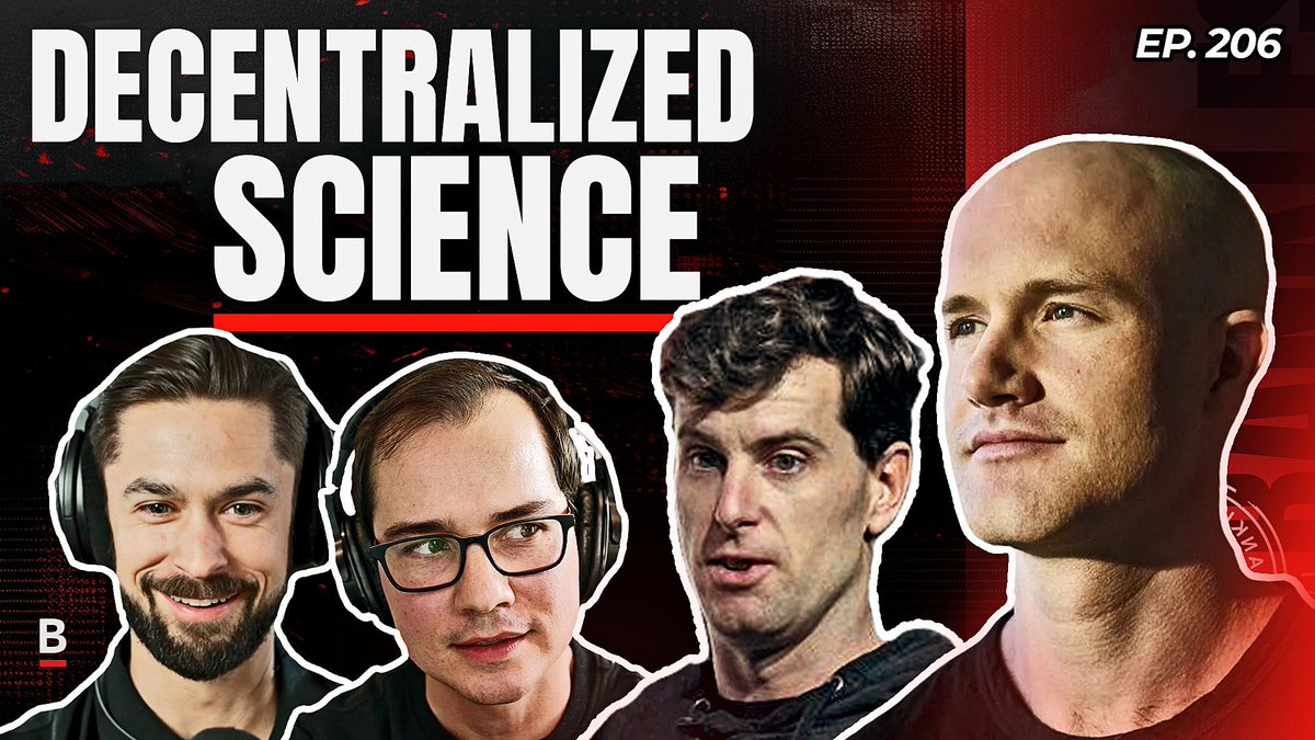 BanklessHQ's tweet image. PREMIERE:
The ✨ Decentralized Science ✨episode
w/ @brian_armstrong and Patrick Joyce (@joycesticks) from @ResearchHub
Science is a consensus technology. So is crypto. How can we use crypto to fix science?
Find out 👇