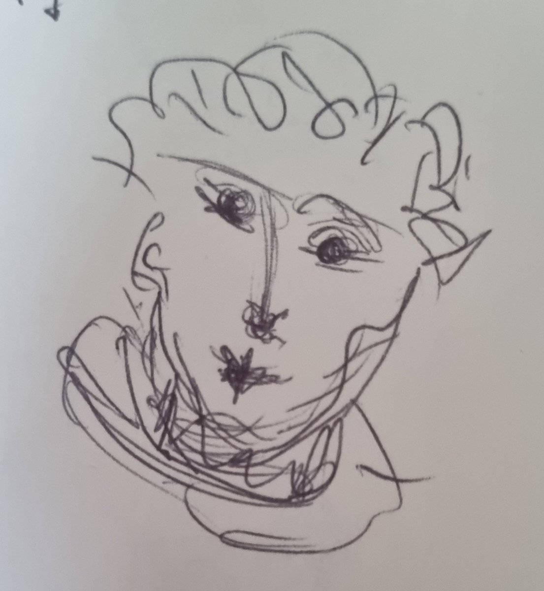 Karen_acts's tweet photo. Last night, while storm Isha kept me awake, I used the time wisely. xx #tinyfaces #birosketch #channelledart #myart https://t.co/1Rt18BcHjA