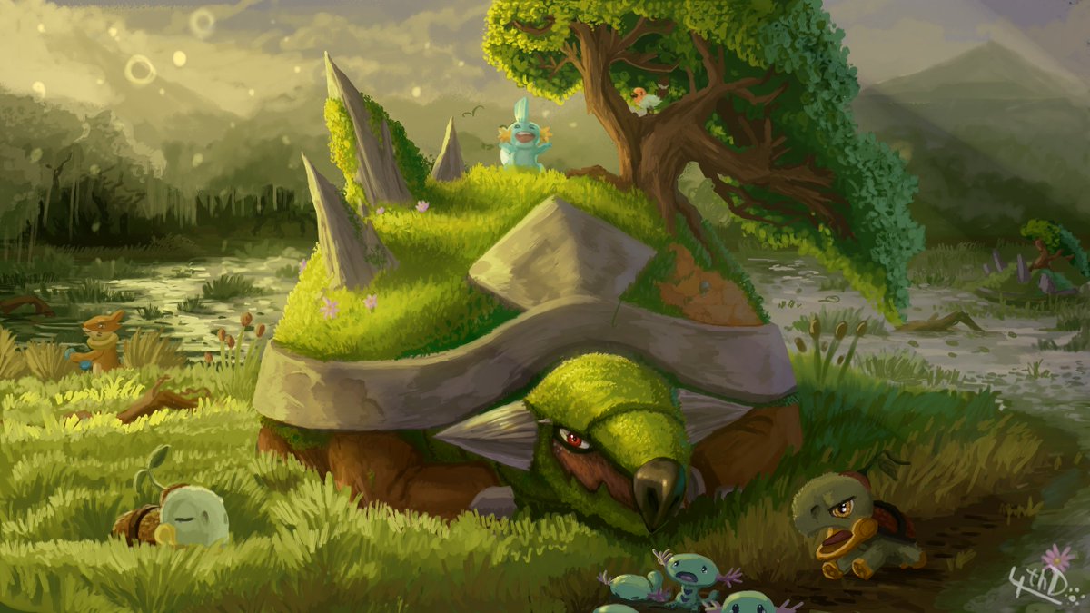 4thd_art's tweet photo. un dibujito de torterra mi pokemon fav :D #pokemon #torterra #digitalart https://t.co/zMiVIkLrzY