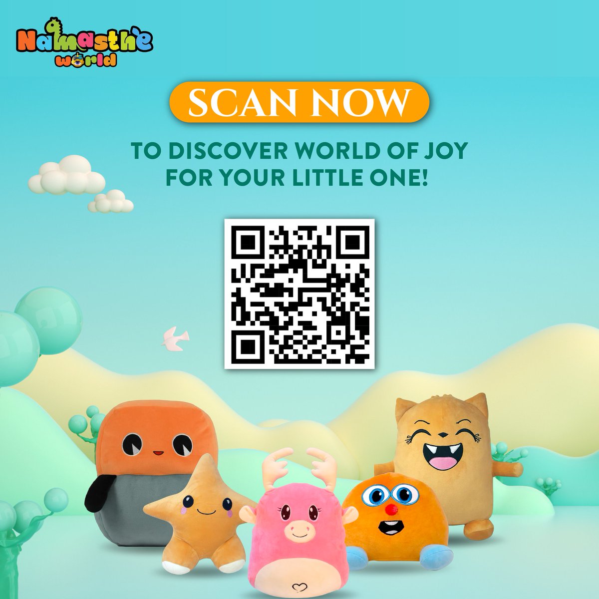 Delight your little ones by scanning the QR code – a gateway to a trove of enchanting, innovative toys that will spark their imagination and bring joy to every moment of play. Scan now and bring a world of surprises to your kids! #Plushies #SoftToys #babytoys #kidstoys #snuggles