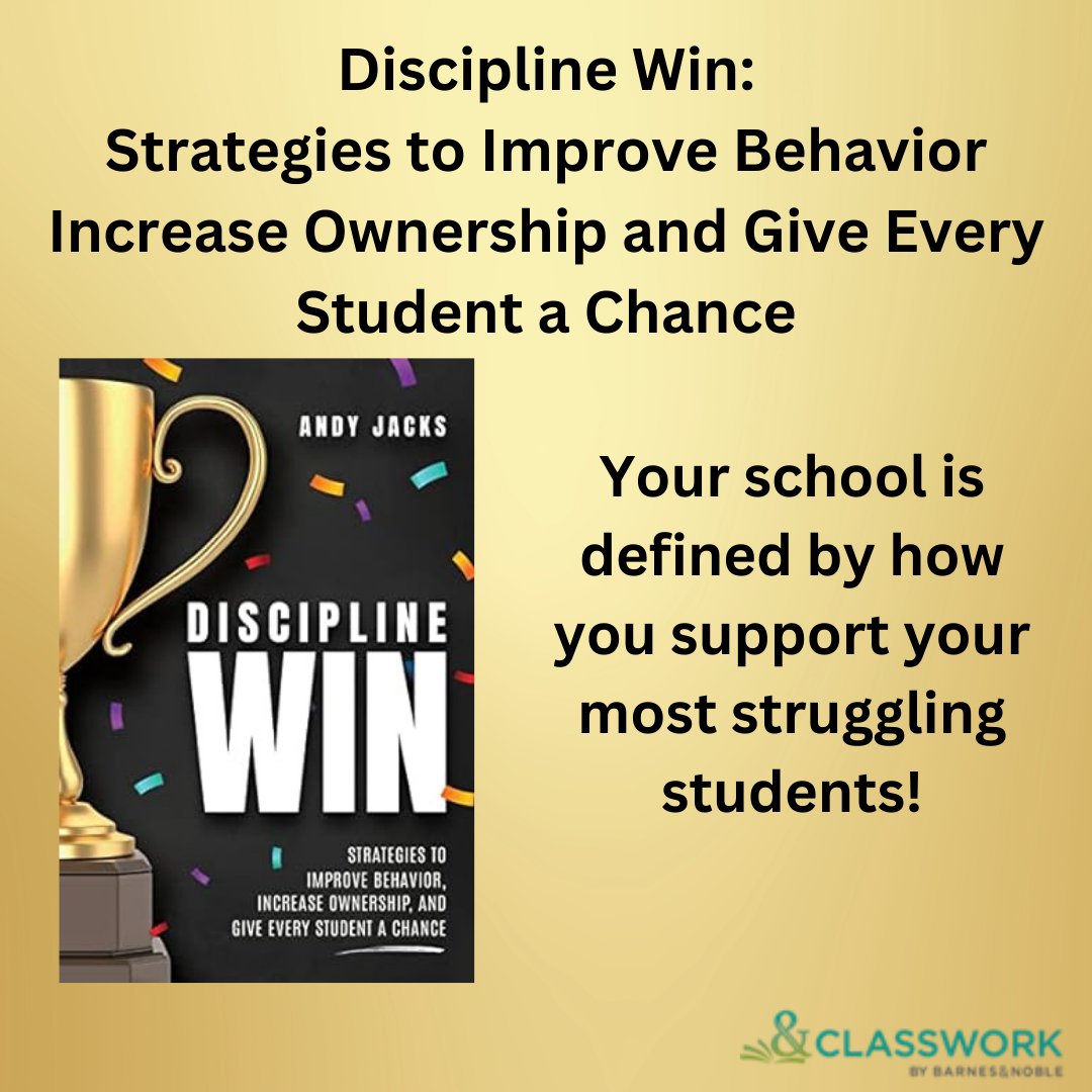 🏆Today's #PDMonday is all about supporting struggling students! Discipline Win, an insightful book based firmly in twenty-first-century educational realities. Winning in discipline is more than just dealing with misconduct and Discipline Win is full of practical suggestions🏆
