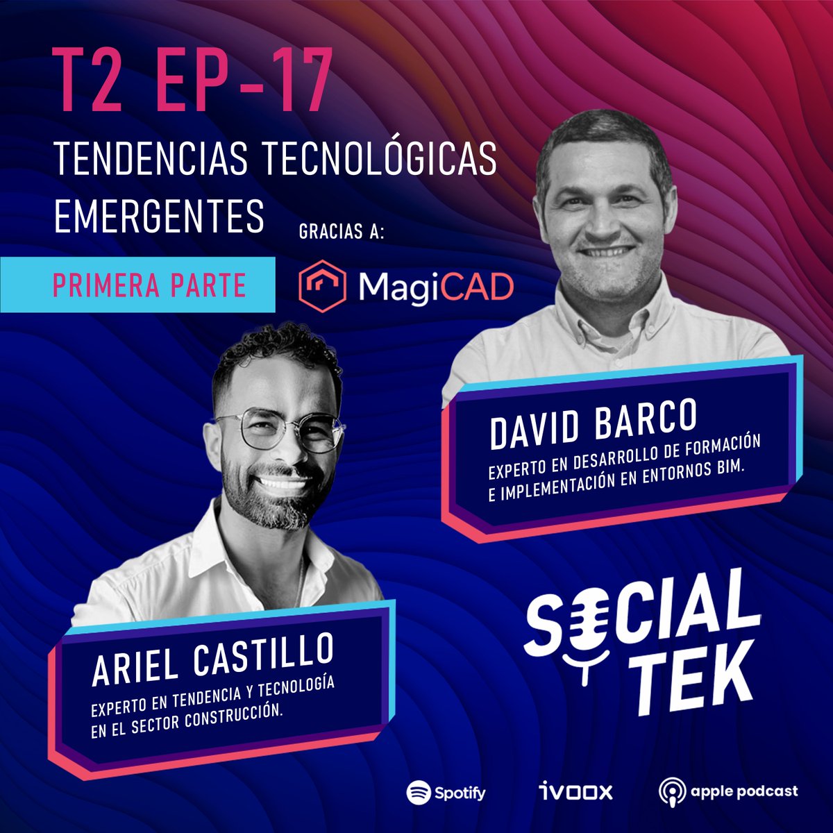 🎙️🔥Arrancamos ilusionados la Temporada 2 de #podcast <a href="/socialtek_media/">SocialTek Media</a> y lo hacemos con el episodio E17 sobre "Tendencias tecnológicas emergentes". Escúchalo gracias a <a href="/MagiCAD/">Magic</a> for Revit:
🔗 SocialTek: socialtek.info/2024/01/19/e17…

🗣️ #EcosistemaBerrilan divulgamos comprometidos con