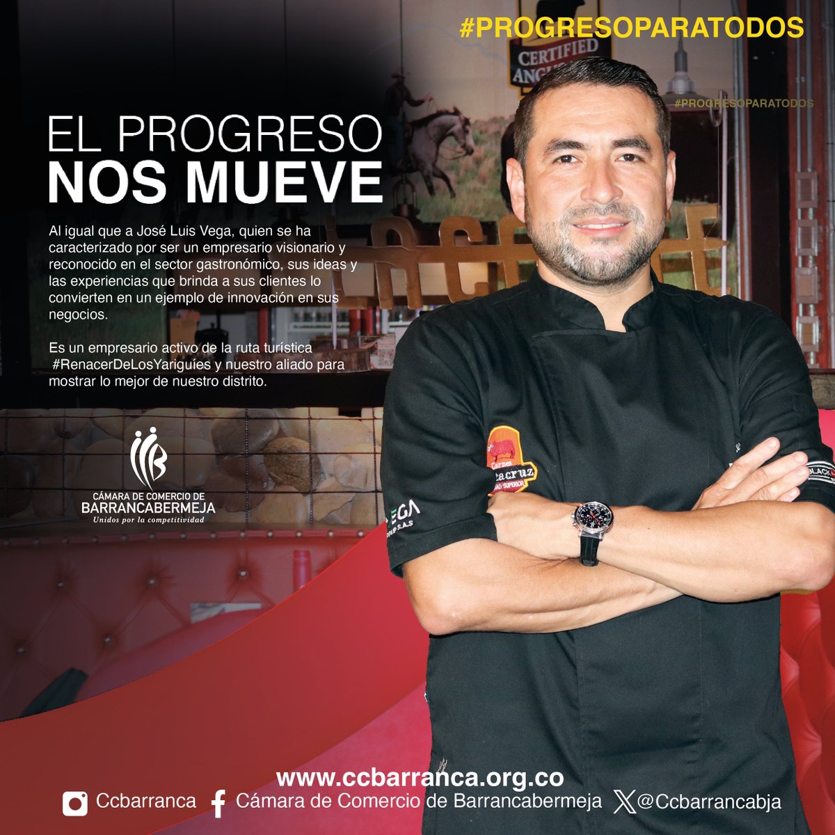 ccbarrancabja's tweet image. #ElProgresoNosMueve así como a nuestro empresario José Luis Vega, quien sabe que cuenta con la Cámara de Comercio de Barrancabermeja, para que sus empresas sigan creciendo🤩.

¡Tú también puedes lograrlo porque juntos construimos #ProgresoParaTodos ! ✅