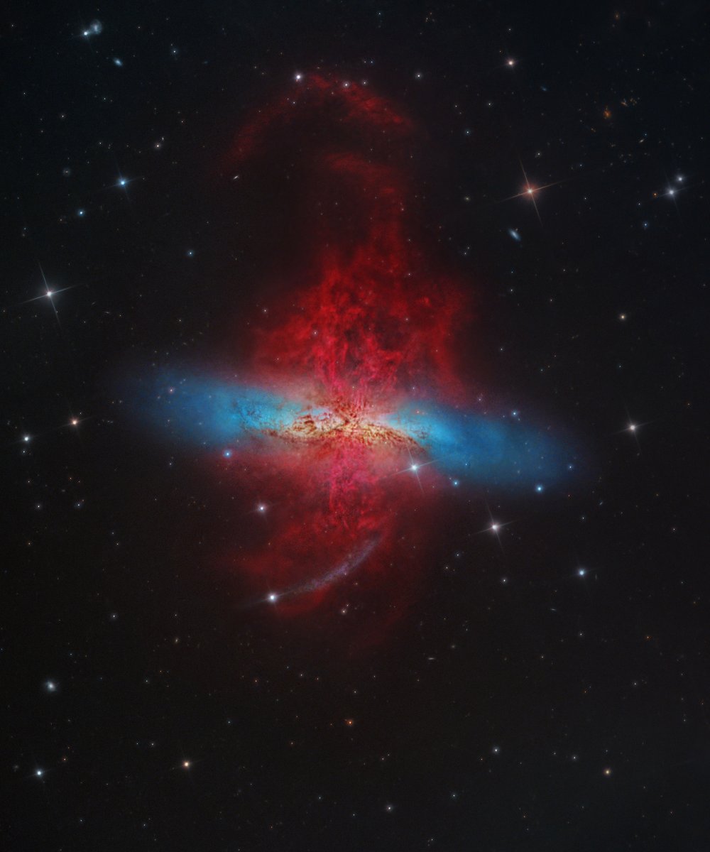 Here’s a new version of the eruptive galaxy M82 in Ursa Major by Tony Hallas. Just incredible. This is as fine an image of an active galaxy shot by an astronomy enthusiast as I’ve ever seen!