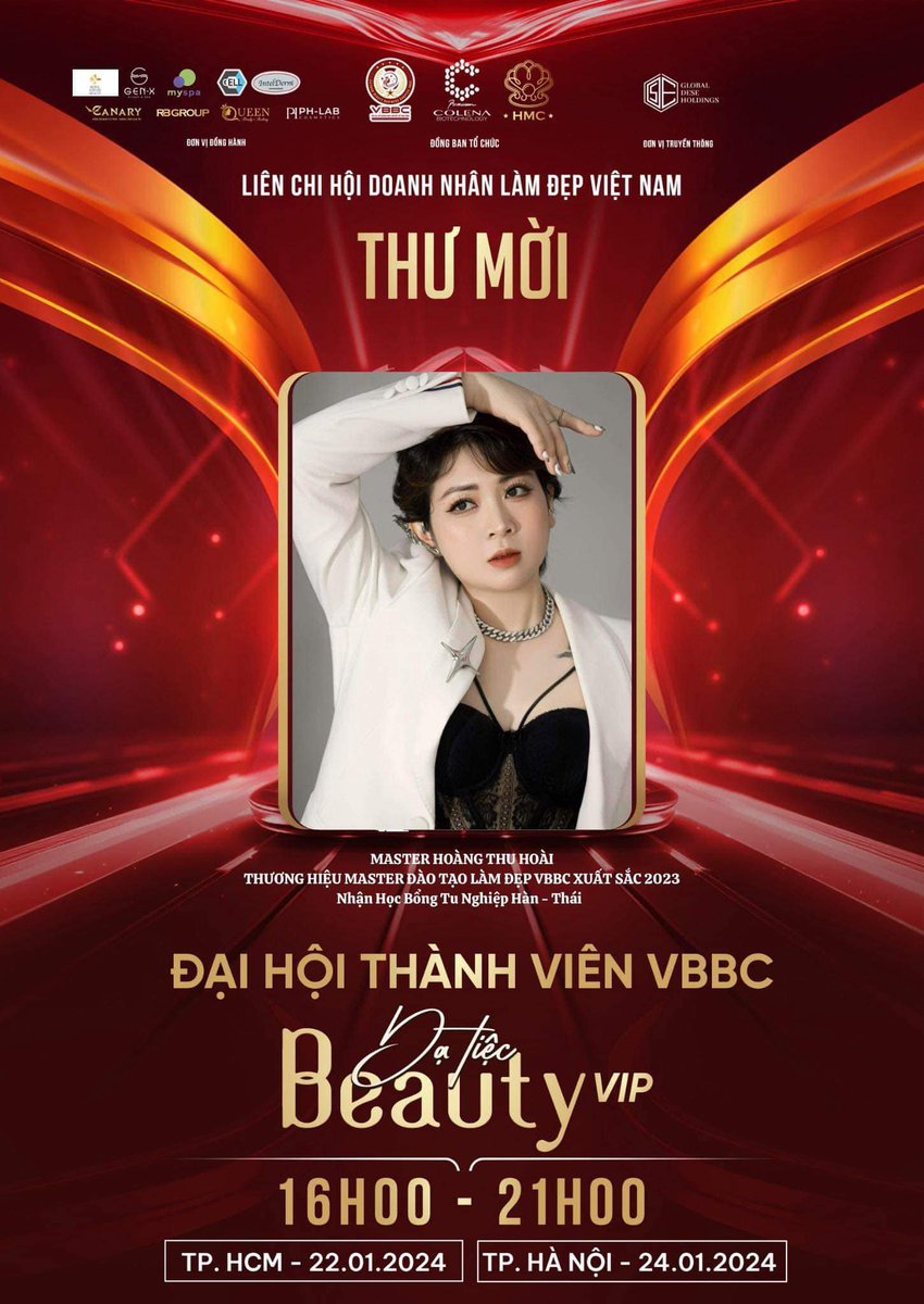 thuhoai_academy's tweet photo. Dạ tiệc Beauty VIP - Vinh danh thương hiệu và nhận học bổng tu nghiệp Hàn - Thái, được tổ chức tại TP. HCM với sự tham dự của Lãnh đạo cấp cao - báo chí truyền hình truyền thông 🥰🥰🥰
#BeautyVIP #Vinh_danh_thương_hiệu
#Học_bổng_tu_nghiệp_Hàn_Thái
#HoangThuHoai #MasterHoangThuHoai