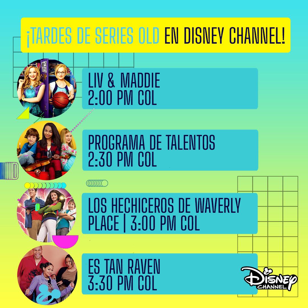 DCNewsLatino's tweet photo. ¡Series que marcaron una generación!✨. HOY revive una más un episodio de tus series favoritas como #LivAndMaddie #ProgramaDeTalentos #LosHechicerosDeWaverlyPlace y #EsTanRaven📺💯. ¡Todo esto y mucho más solo en Disney Channel!🤩🥳. https://t.co/fswmhKSB1g