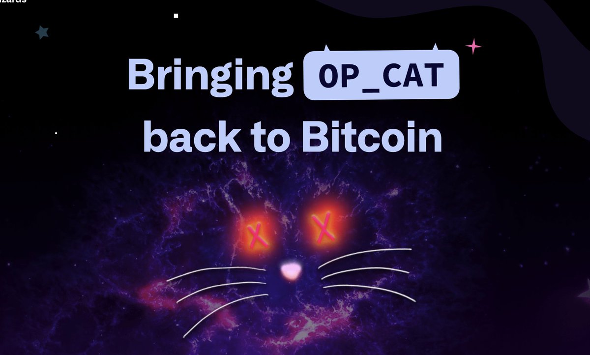 <a href="/quantumcats/"></a> are far more than just evolving “JPEGs” on Bitcoin. 

By using art and its message <a href="/TaprootWizards/">Taproot Wizards</a> team sheds light on the forgotten OP_CAT function, showing how powerful it can be in the world of Bitcoin.

#StayinAlive #OP_CAT_IS_ALIVE
_____

In this thread, we