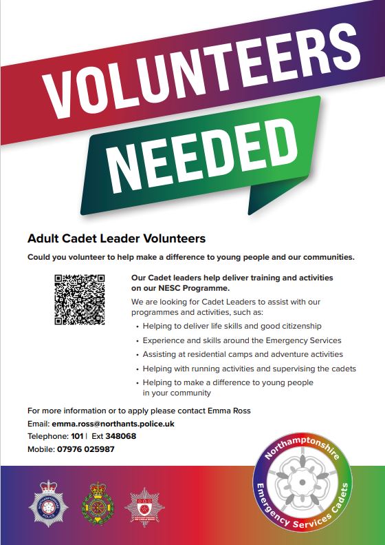 Do you have a passion to work with young people. We are looking for Adult Cadet Leader Volunteers. We have opportunities across the County. #PS667