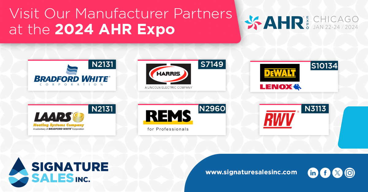 SignatureSales2's tweet photo. Signature Sales invites you to swing by and say hi to our incredible friends at AHR Expo 2024 in Chicago. 🤝

Click here for more information about this incredible event 👉 https://t.co/PyCm7Ev6eE 

#AHRExpo2024 #AHRExpo #Chicago #SignatureSales #GetSignature https://t.co/8g14ArJLCc