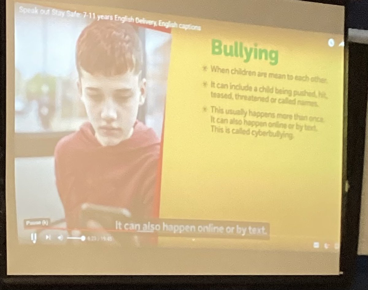 This afternoon we watched an assembly from the NSPCC all about different worries children may have. We learnt about different types of abuse and which trusted adults children can speak to in order to help their worries. @NSPCCLearning @church_prim #speakoutstaysafe