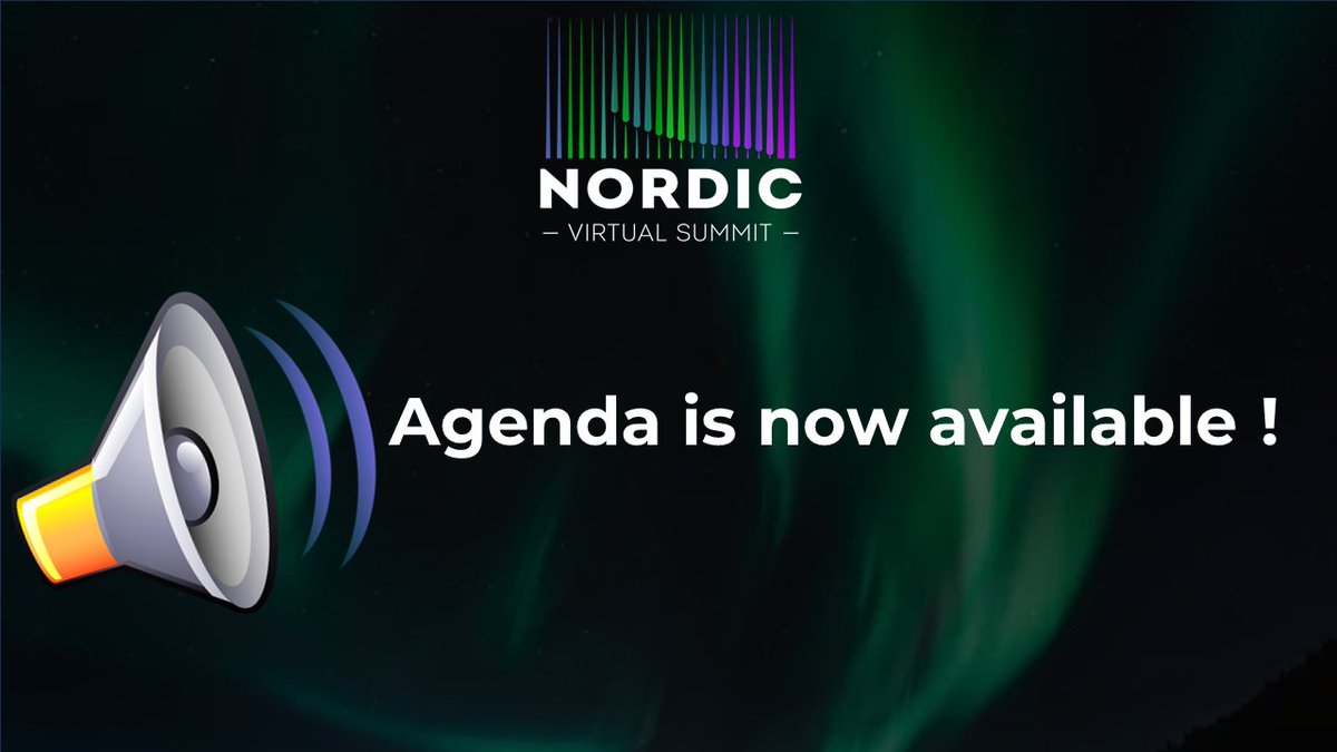Agenda is now available on our website. Don't hesitate, register today for free! 

nordicvirtualsummit.com/5th-edition-ag…