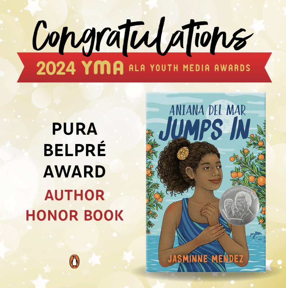 OH! OH! OH! Somehow in all the excitement I missed that my fave @jasminnemendez won a Pura Belpré Author Honor for Aniana Del Mar Jumps In! CONGRATS!!! #ALAYMA #alayma