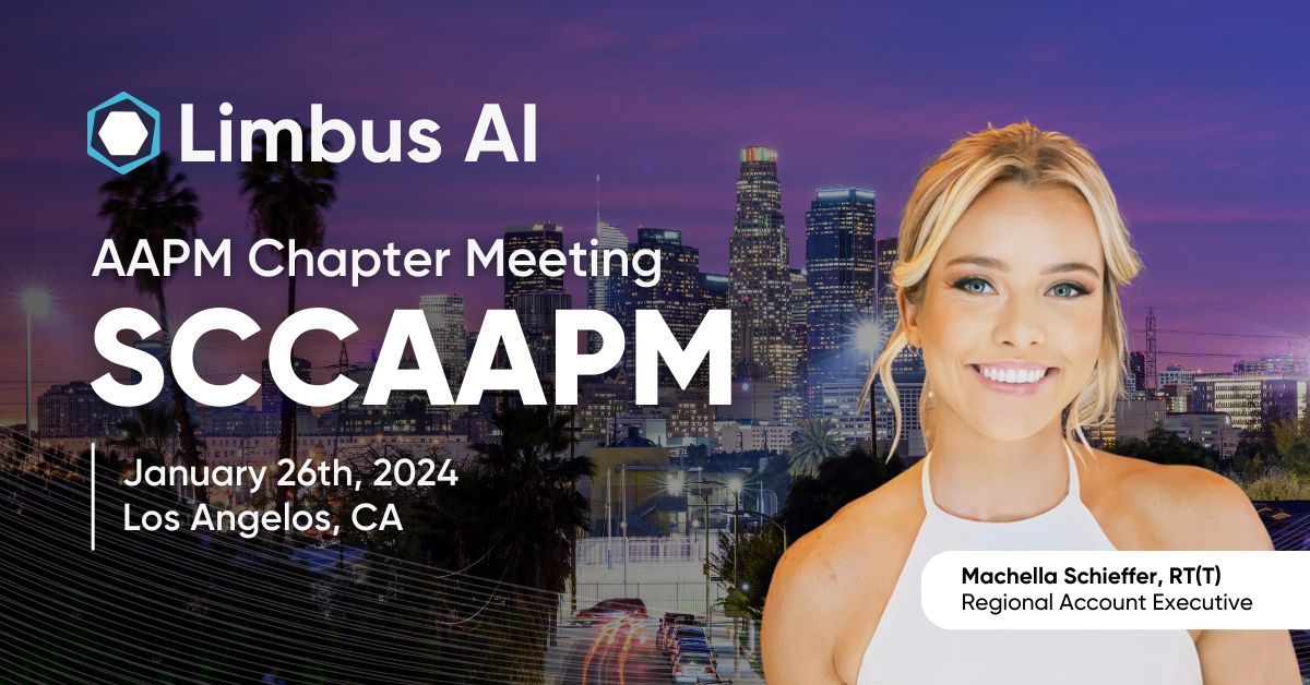 We are pleased to present at The Southern California AAPM Annual Meeting on January 26th. Join us at the Limbus AI booth to meet our Regional Account Executive, Machella Schieffer, RT(T)!

🔗 Schedule a Demo: buff.ly/3E4jkWp

#LimbusAI #AAPM #RadiationTherapy #MedPhys