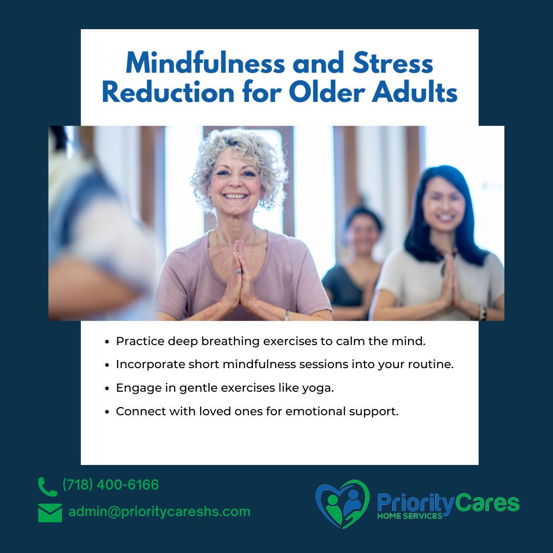 Discover the magic of mindfulness! It's never too late to reduce stress and enhance your life. Join our community of older adults embracing serenity. Curious? Why not give it a try?#MindfulnessMagic #StressFreeSeniors #SeniorCare #caregivers #homecare #eldercare #prioritycareshs