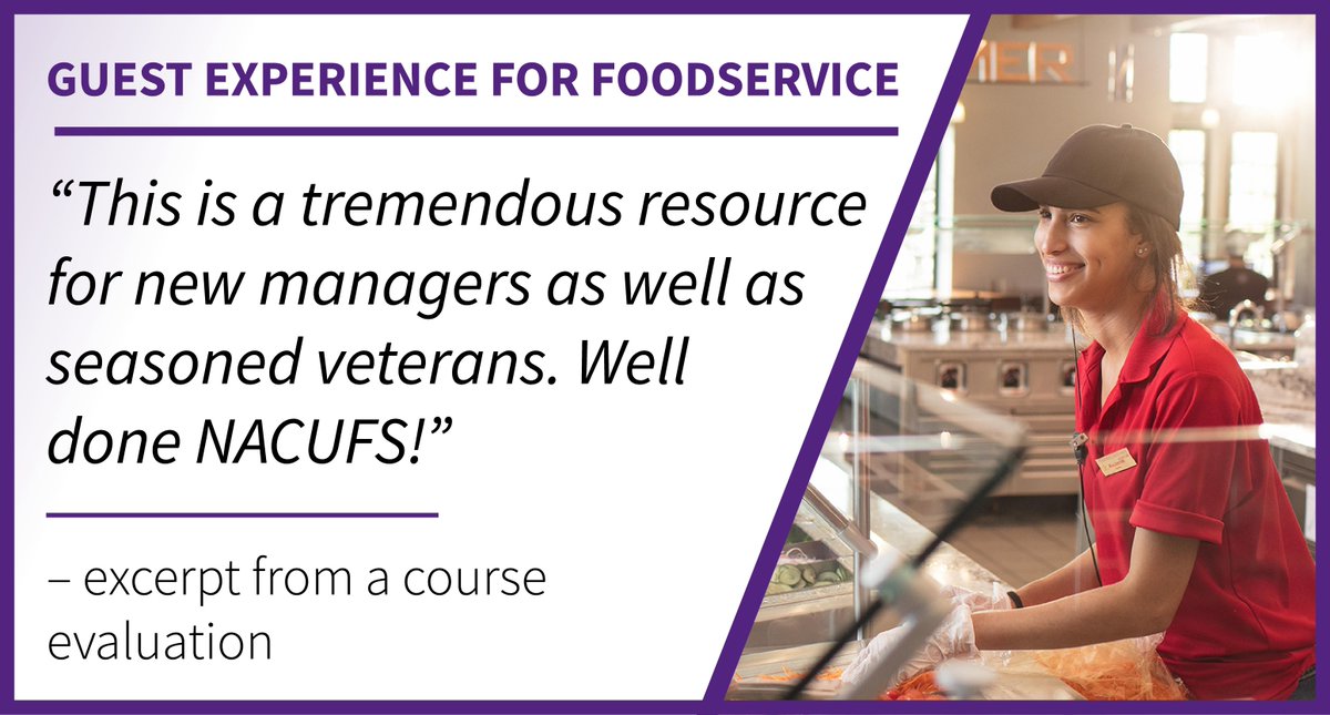 NACUFS's tweet image. Uncover the secrets of legendary customer service with NACUFS’ Guest Experience for Foodservice online course to help you plan, implement, and measure success effortlessly. ✨ Enroll now: nacufs.org/Learning/Onlin…  #GuestExperience #CollegiateDining #FoodserviceExcellence