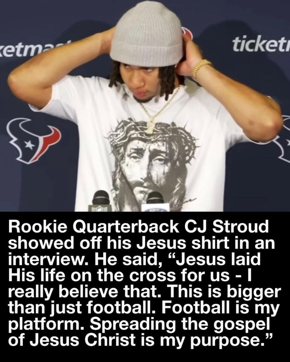 Thank God for this dynamic testimony by one of the NFL’s Best Quarterbacks, <a href="/CJ7STROUD/">CJ Stroud</a>
