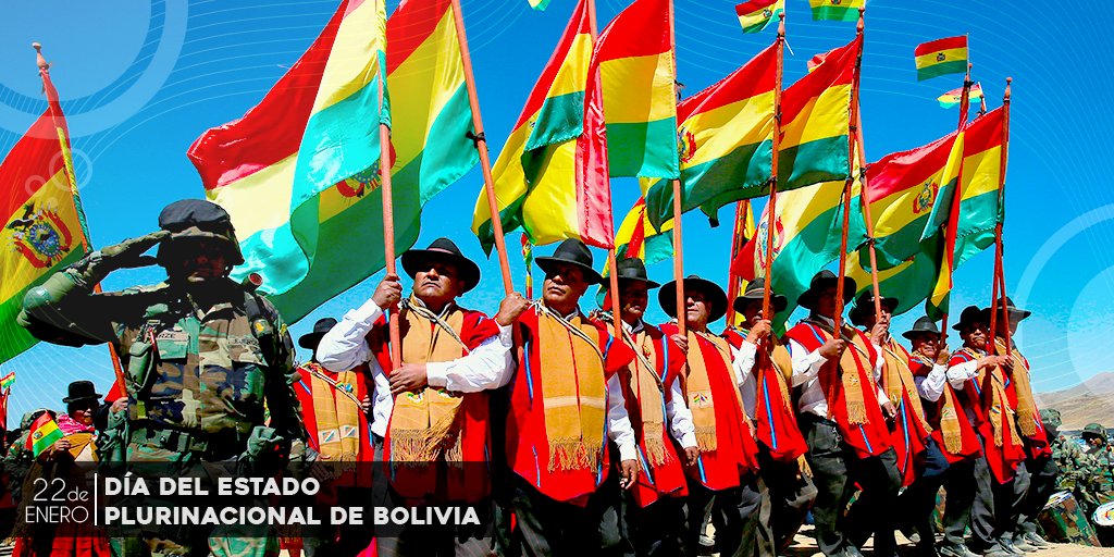 Bolivia conmemora el Día del Estado Plurinacional, fecha en la que se celebra el reconocimiento del origen indígena de esa nación como fruto de la lucha social y resistencia cultural de su Pueblo. ¡Vaya el abrazo y el cariño de Venezuela para nuestras hermanas y hermanos